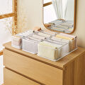 Ocean Home Textile 3'lü Bölmeli Beyaz Renk File Çekmece İçi Düzenleyici Set