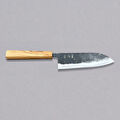 Hatsukokoro Santoku Şef Bıçağı - Aogami #2 - Kurouchi 165mm - Zeytin Ağacı Sap