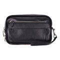 Bloominbag Bloomclutch Forge Obsidian Black Luxe Hakiki Deri Unisex Clutch