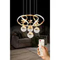 Luna Lighting Yakamoz Model Gold Kaplama 3 Renk Ledli Avize