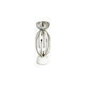 Lucky Art Chrome & Marble Kc Candle Holder 28 Cm