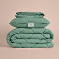 Penelope Microfiber Kumaş Tek Kişilik Yeşil Yastık Yorgan Seti - Colors In Comfort