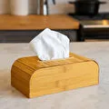 Vienev Ahşap Dikdörtgen Peçetelik – Doğal Ahşap Desenli Dekoratif Mendil Kutusu Ams1120