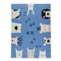 Itsy Bitsy Kids Paws And Claws Çok Renkli Yıkanabilir Çocuk Halısı 120x160cm
