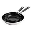 Kitchenaid Paslanmaz Çelik Kızartma Tavası Seti, Seramik Kaplama 20 Cm + 28 Cm