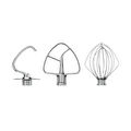 Kitchenaid 4,3 L Ve 4,8 L Stand Mikser İçin Paslanmaz Çelik Aksesuar Seti-5ksm5th3pss