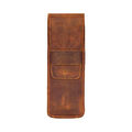 Bloominbag Bloompenpouch Çift Kalemlik Saddle Brown Deri Kılıf