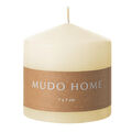 Mudo Home Sütun Mum Krem 7x7cm