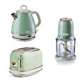 Ariete Vintage Yeşil 3'lü Kahvaltı Seti (su Isıtıcı Kettle + Doğrayıcı Rondo + Ekmek Kızartma Makinesi Özel Set) Khset09