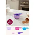 Vienev 5’li Renkli Ölçü Kaşığı Seti Pastel Renkli – (15-60-85-150-250 Ml) | Mutfak Ölçü Seti