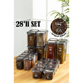 Vienev Serigrafi Etiketli 28li Peggy Kare Erzak Ve Baharat Full Set 8(1,2, 0,55, 0,45) 4x(1,75)