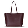 Bloominbag Terra Bordo Hakiki Deri Kadın Omuz Çantası – Merlot Burgundy Terra Structured Leather Tote