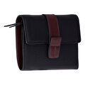Bloominbag Liora Colorband Deri Kadın Cüzdan – Siyah & Bordeaux