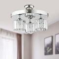 Apliqa Sabrina 3 Lü Yuvarlak Krom Kaplama Plafonyer Kristalli Taşlı Modern Tasarım Kristal Salon Avize
