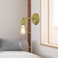 Apliqa Binay Gold Boyalı Duvar Lambası Yatak Odası-yatak Başı-banyo Aplik