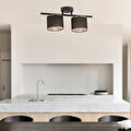 Apliqa Selina 2li Siyah Modern Plafonyer Genç Odası Mutfak Yatak Odası Avize