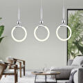 Apliqa Struer 3'lü Sıralı Krom Ledli 66 Watt Modern Koridor, Yatak Odası Salon Sarkıt Led Avize