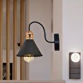 Apliqa Görez Siyah Yatak Odası-yatak Başı,cafe,restoran Için Duvar Lambası Modern Retro Aplik