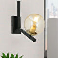 Apliqa Mikel Siyah Eskitme Duvar Lambası Yatak Odası-yatak Başı-banyo İçin Modern Aplik