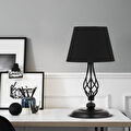 Apliqa Lupin Siyah Masa Lambası Siyah Şapkalı Modern Tasarım Salon-yatak Odası Retro Abajur