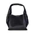 Bloominbag Marella Soft City Noir Black Leather Shoulder Bag / Deri Omuz Çantası