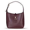 Bloominbag Ravello Cimbrone Merlot Burgundy Leather Shoulder Bag / Deri Omuz Çantası