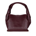Bloominbag Marella Soft City Merlot Burgundy Leather Shoulder Bag / Deri Omuz Çantası