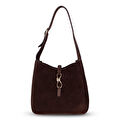 Bloominbag Ravello Cimbrone Chestnut Brown Suede Shoulder Bag / Deri Omuz Çantası