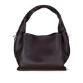 Bloominbag Marella Soft City Espresso Brown Leather Shoulder Bag / Deri Omuz Çantası