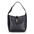 Bloominbag Ravello Cimbrone Noir Black Leather Shoulder Bag / Deri Omuz Çantası