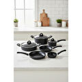 Bernardo Melcor 9 Parça Granit Tencere Seti Siyah