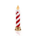 The Mia Dekoratif Led Işıklı Mum Kırmızı Beyaz 25x25x89 Cm
