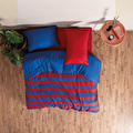 Cozy Home Popping Colors Çift Kişilik Lastikli Çarşaflı Nevresim Takımı Blaze Kırmızı 180x200