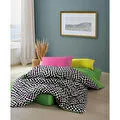 Cozy Home popping Colors Tek Kişilik Lastikli Çarşaflı Nevresim Takımı Dazzle Yeşil