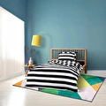 Cozy Home mono Tek Kişilik Lastikli Çarşaflı Nevresim Takımı Code Siyah