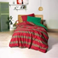Cozy Home festive Tek Kişilik Lastikli Çarşaflı Nevresim Takımı Holly Yeşil