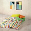 Cozy Home popping Colors Tek Kişilik Lastikli Çarşaflı Nevresim Takımı Hype Yeşil