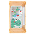 Itsy Bitsy Kids Dinotopia Çift Taraflı Pamuk Saten Çok Renkli Bebek Nevresim Seti 100x150cm
