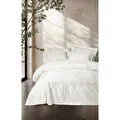 Cotton Box Nakışlı Saten Çift Kişilik Nevresim Takımı Riley Ekru