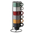 Mudo Home Multicolor Seramik Espresso Fi̇ncani 6 Li