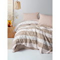 Cotton Box Flanel Çift Kişilik Nevresim Takımı Arrow Krem