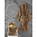 Cotton Box Exclusive Single Bornoz Seti Bej L/xl