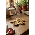 Vienev Geniş Tabanlı 6'lı Mini Boy Metal Tırtıklı Tartolet Ve Porsiyonluk Kek Kalıbı Seti