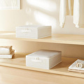 Home Wave 2'li Gri Pötikare Destekli Kutu Hurç Set 31 X 38 X 12 Cm