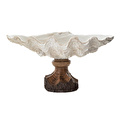 Mudo Home Shell Dekorati̇f Kase Beyaz 45x25x23 Cm