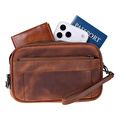 Bloominbag Forge Wrist Heritage Saddle Luxe Hakiki Deri Unisex Kilitli Clutch