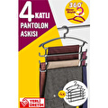 Vienev 4'lü 4 Katlı Çok Amaçlı Pantolon Askısı Antrasit