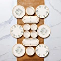 Vienev Klasik 14 Parça Stackable Kahvaltı Takımı Sunum Tabağı