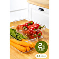 Vienev 2li Set 2,6 Litre Freez Buzdolabı Düzenleyici Şeffaf