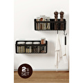 Vienev 2'li Yapışkanlı Banyo-mutfak Organizer Raf